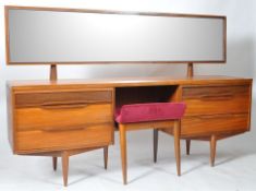EON - RETRO VINTAGE MID 20TH CENTURY TEAK WOOD DRESSING TABLE & STOOL