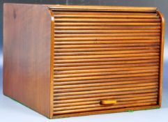 VINTAGE 20TH CENTYRT OAK TAMBOUR DESK TOP FILING CABINET