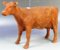 ANTIQUE BUTCHER CAST IRON COW ADVERTISING FIGURE