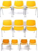 GIANCARLO PIRETTI CASTELLI SET OF TEN STACKING CHAIRS