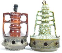 TWO RETRO WEST GERMAN FAT LAVA TABLE LAMP LIGHTS