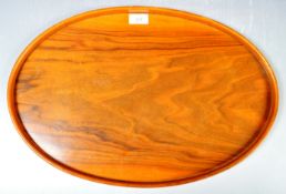 VINTAGE ART DECO WALNUT DRINKS / COCKTAILS SERVING TRAY