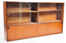 MID CENTURY DANISH TEAK WOOD BOOKCASE DISPLAY CABINET