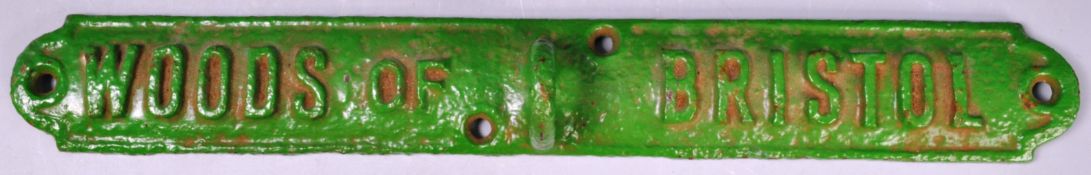 WOODS OF BRISTOL CAST IRON ADVERTISING DOG TIE