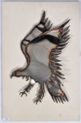 RETRO BRUTALIST BURNISHED METAL EAGLE WALL ART