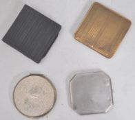 HALLMARKED STERLING SILVER COMPACT WITH OTHERS.