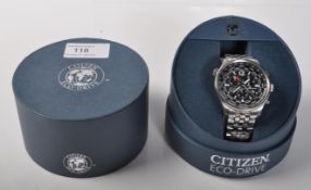 VINTAGE 20TH CENTURY CITIZEN ECO DRIVE CHRONOGRAPH WRISTWATCH