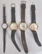FOUR 20TH CENTURY GENTLEMEN WRISTWATCH