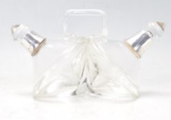 SILVER HALLMARKED GLASS VINAIGRETTE BOTTLE HALLMARKED FOR BIRMINGHAM 1937.