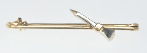 VINTAGE MELLERIO GOLD SAFETY PIN BROOCH