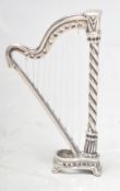 STAMPED 925 SILVER HARP ORNAMENT.