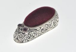 STAMPED 925 SILVER SHOE PIN CUSHION.