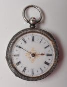 SILVER 925 GENTS POCKET FOB WATCH.