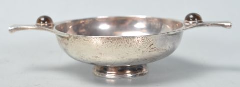 SCOTTISH PROVINCIAL SILVER HALLMARKED QUAICH BY ROBB BALLATER.