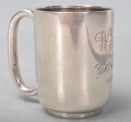 EDWARDIAN HALLMARKED SILVER CHRISTENING CUP.