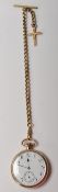 9CT GOLD WALTHAM USA POCKET WATCH