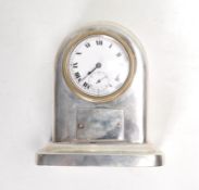 SILVER HALLMARKED MANTLE CLOCK.