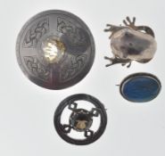 FOUR VINTAGE SILVER BROOCHES