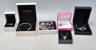 ORIGINAL SILVER 925 PANDORA BRACELET AND CHARMS