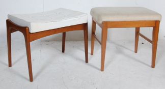 TWO RETRO VINTAGE DRESSING TABLE STOOLS