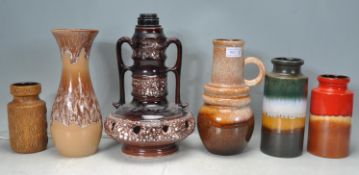 COLLECTION OF RETRO VINTAGE WEST GERMAN STUDIO ART POTTERY