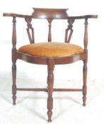 EDWARDIAN MAHOGANY CORNER CHAIR