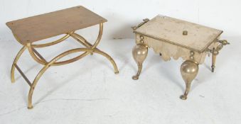 19TH CENTURY VICTORIAN BRASS TRIVET AND ANOTHER