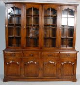 LARGE ANTIQUE STYLE ROYAL OAK LIBRARY BOOKCASE
