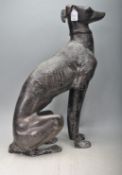 ANTIQUE STYLE CAST METAL GREYHOUND STAUE FIGURINE