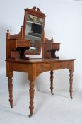 EDWARDIAN OAK DRESSING TABLE
