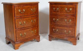PAIR OF CONTEMPORARY GEORGIAN STYLE BEDSIDE CHESTS