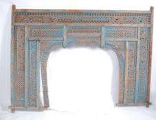 SOUTH EAST ASIAN PERANAKAN CAVRED WOODEN BED HEAD