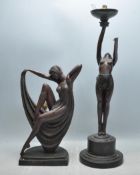 TWO 20TH CENTURY ART DECO STYLE DANCER / BALLERINA TABLE LAMPS