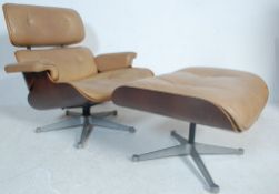 AFTER CHARLES EAMES MODEL NO.761 ARMCHAIR AND STOOL