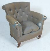 ANTIQUE FIRESIDE ARMCHAIR