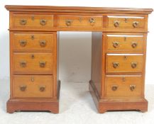LATE VICTORIAN TWIN PEDESTAL WALNUT OFFICE DESK