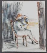 JIM GILBERT 1933-1995 THE PRISON / LONDON LOWRY - WATERCOLOUR PAINTING