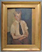 JOE PERRY OIL ON BOARD PORTRAIT STUDY