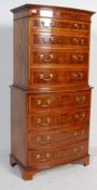 GEORGIAN STYLE WALNUT CHEST ON CHEST