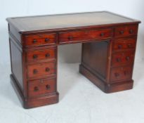 VICTORIAN STYLE TWIN PEDESTAL DESK