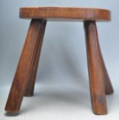 20TH CENTURY ANTIQUE STYLE OAK MILKING STOOL