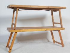 TWO VINTAGE RETRO 20TH CENTURY INFANTILE SCHOOL FOLDING TABLES
