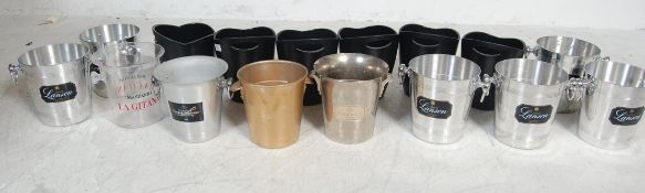 GROUP OF VINTAGE ADVERTISING CHAMPAGNE ICE BUCKETS