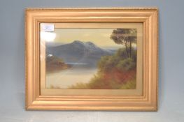 SCOTTISH OIL ON BOARD PAINTING IN GILT FRAME