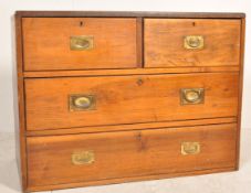 19TH CENTURY PART CAMPAIGN CHEST OF DRAWERS