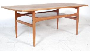 20TH CENTURY VINTAGE RETRO DANISH INSPIRED TEAK WOOD COFFEE TABLE