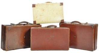 COLLECTION OF VINTAGE LUGGAGE - LEATHER SUITCASES