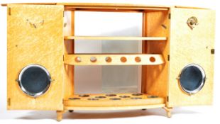 RETRO VINTAGE ART DECO MAPLE COCKTAIL CABINET DRINKS BAR