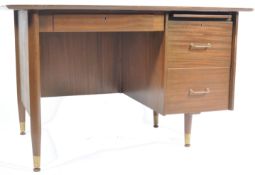RETRO VINTAGE MID 20TH CENTURY TEAK WOOD INDUSTRIAL DESK