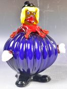 RETRO VINTAGE MURANO STUDIO ART GLASS CLOWN FIGURINE
